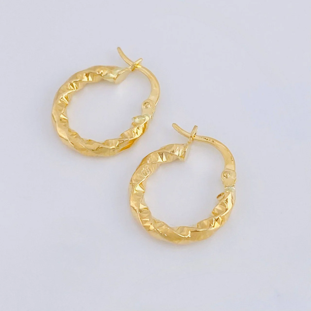 Candongas Carlota 1.5 g / 3/4 in Oro Amarillo 18K - Image 3