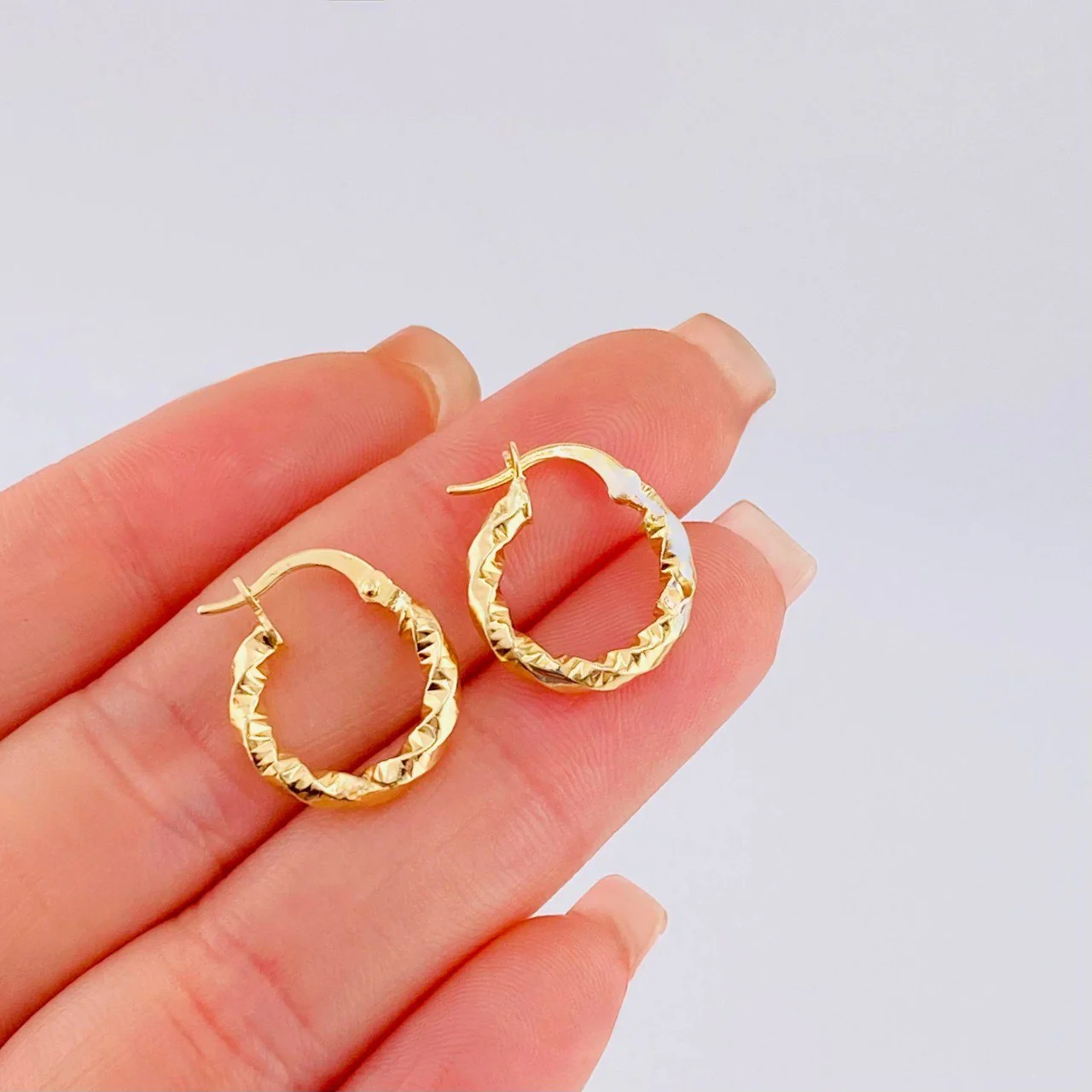 Candongas Carlota 1.5 g / 3/4 in Oro Amarillo 18K - Image 5