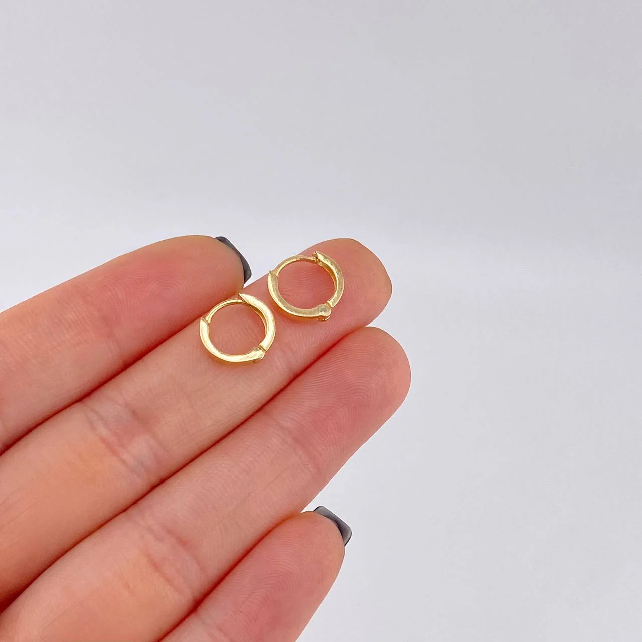 Candongas Carril 1.2 g / 1/2 in Oro Amarillo 18K - Image 4