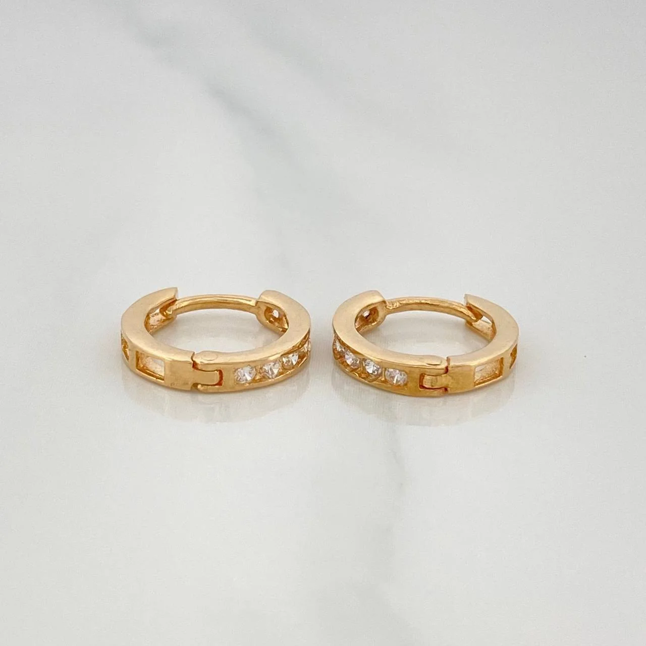 Candongas Carril 1.6 g / 1/2 in Oro Amarillo 18K - Image 2