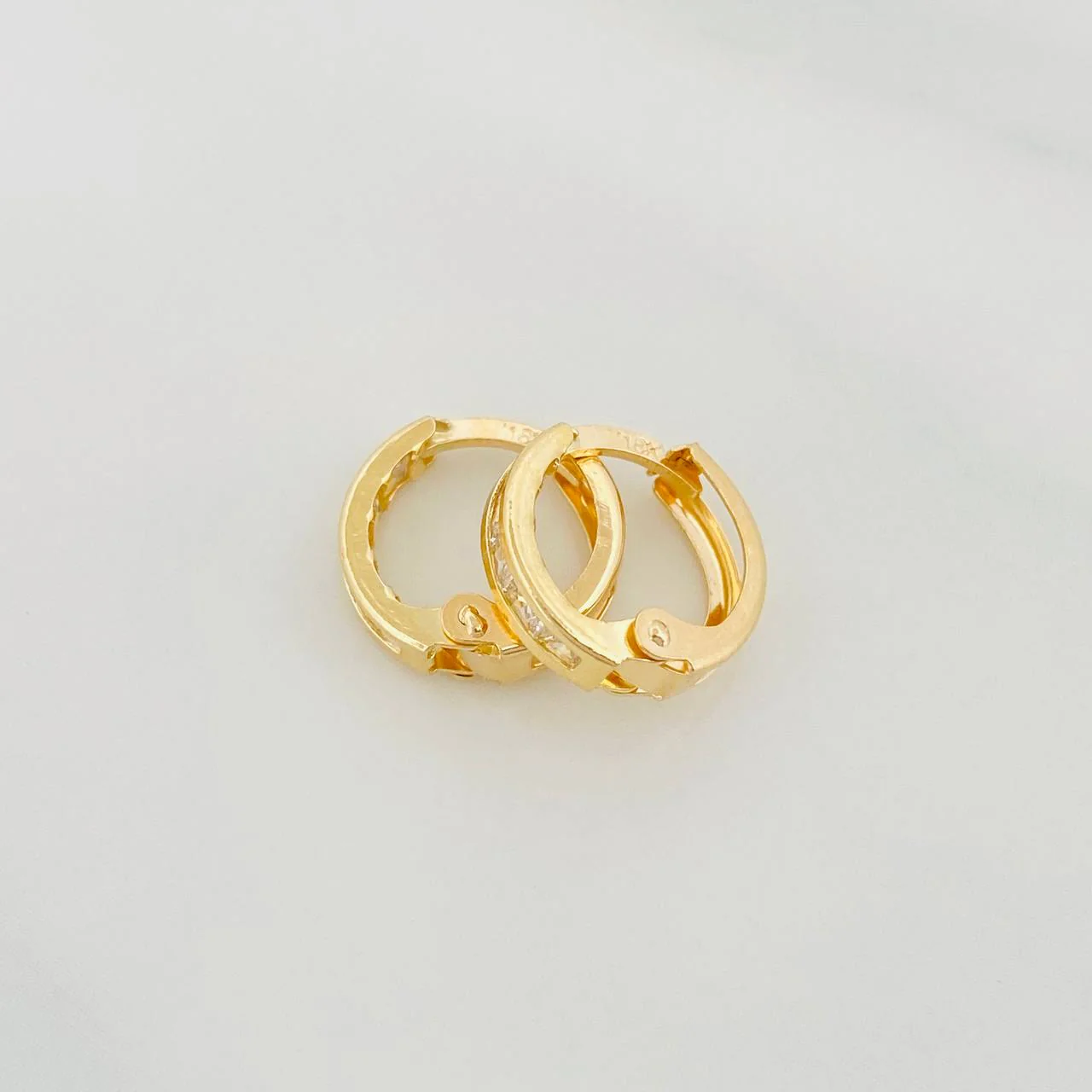 Candongas Carril 1.7 g / 1/2 in Oro Amarillo 18K - Image 3