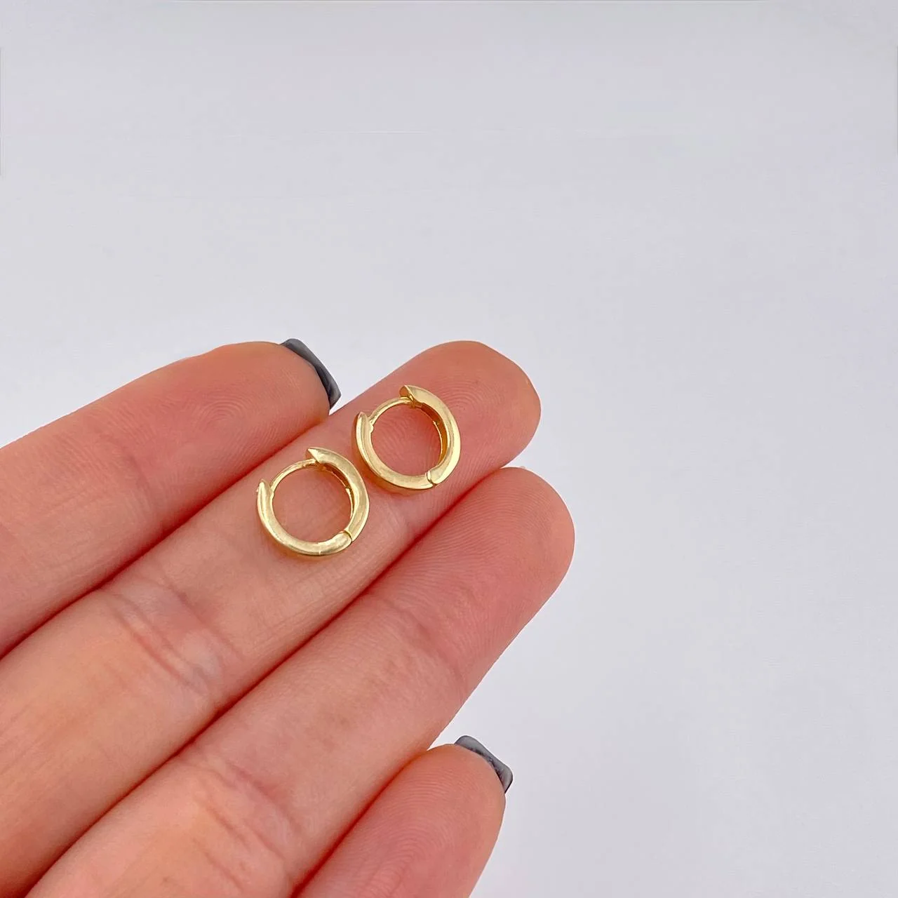Candongas Carril 1.7g / 1/2 in Oro Amarillo 18K - Image 4