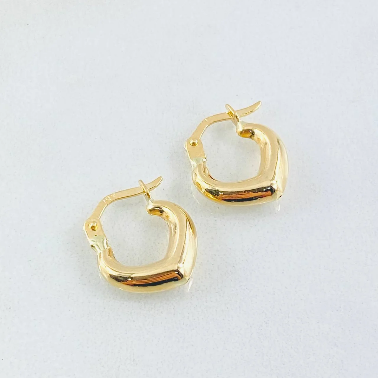 Candongas Corazon 1.1gr / 1/2 in / Oro Amarillo 18K * - Image 3