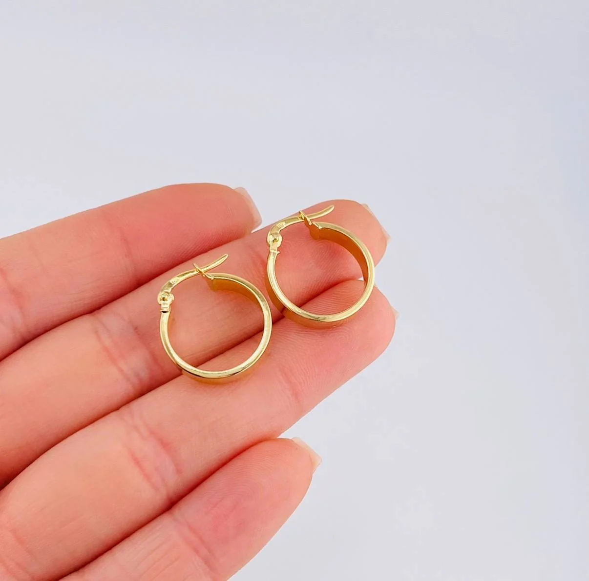 Candongas Fabi 1.85 g / 3/4 in Oro Amarillo 18K - Image 4