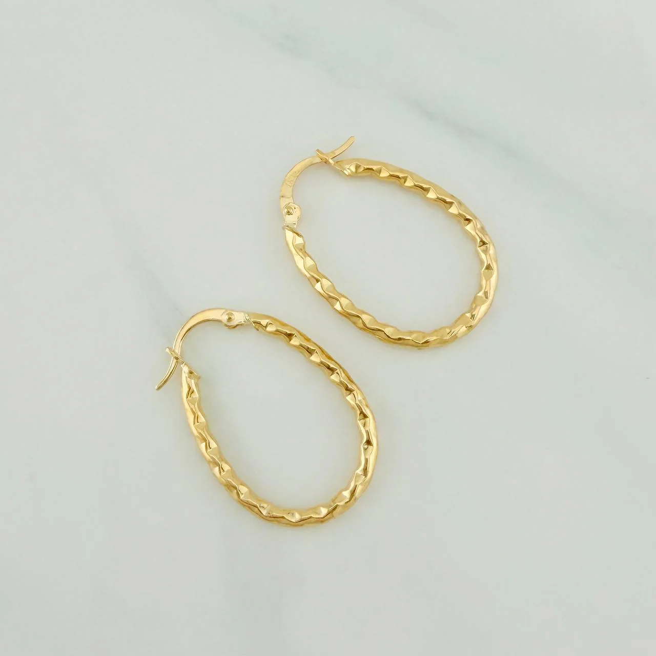 Candongas Iris Ovaladas 1.65gr / 3cm / Oro Amarillo 18K $ - Image 3