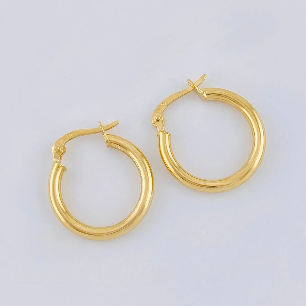 Candongas Jass Lisas 1.85 g / 3/4 in Oro Amarillo 18K - Image 2