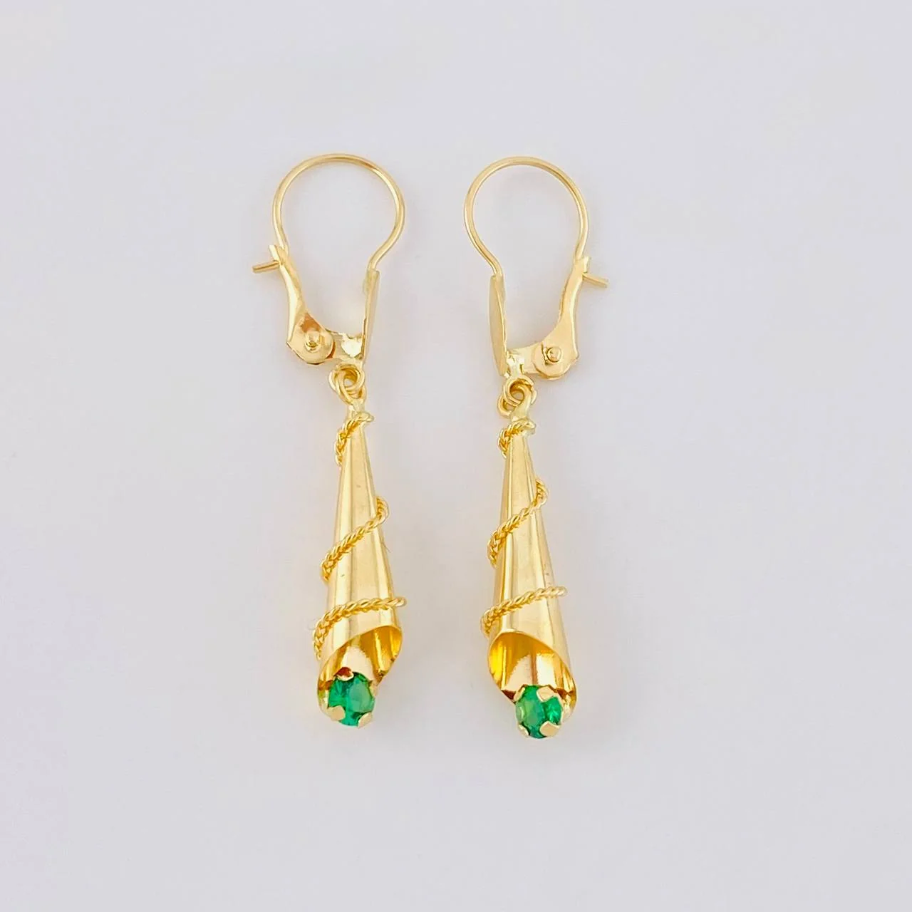 Candongas Lagrima Gota 1.4g / 1 1/2 in Oro Amarillo 18K