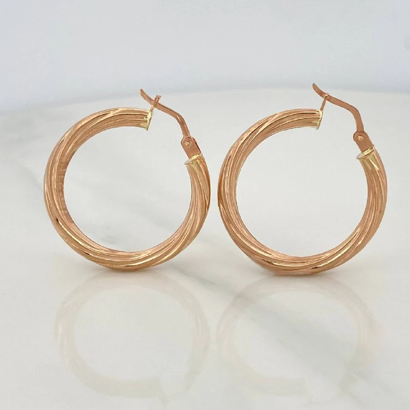 Candongas Mary 2.7 g / 1 1/4 in Oro Rosa 18K