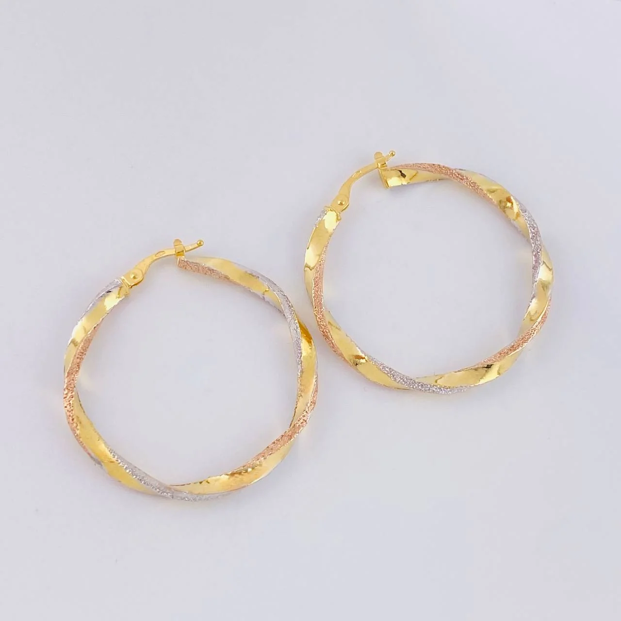 Candongas Maryal 2.95 g / 1 1/2 in Tres Oros 18K - Image 2