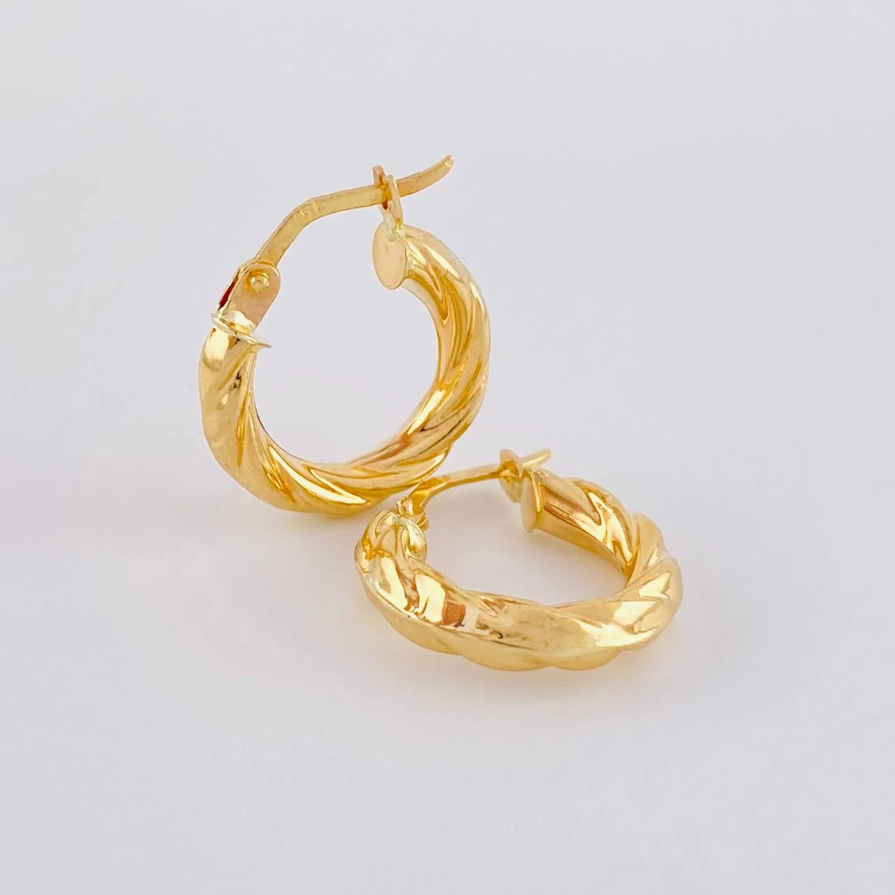 Candongas Mati 1.65 g / 3/4 in Oro Amarillo 18K - Image 3