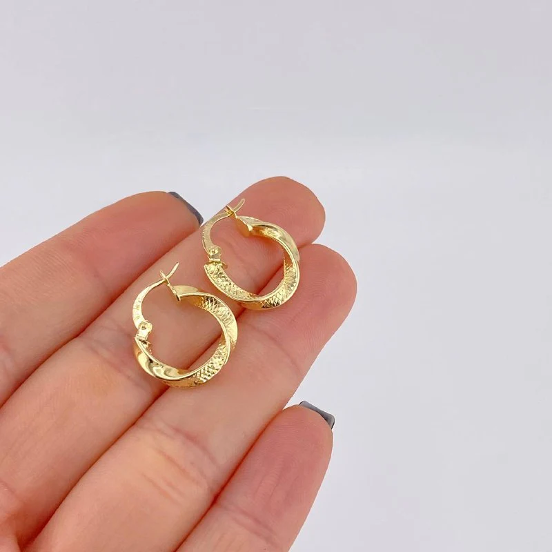 Candongas Reyi 1.55 g / 3/4 in Oro Amarillo 18K - Image 4