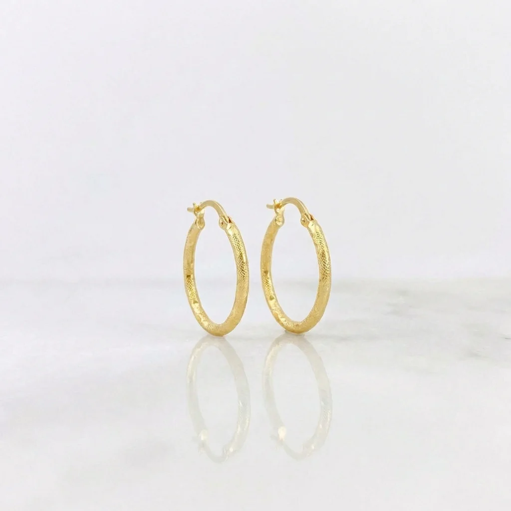 Candongas Sandra 1.55gr / 1 in / Oro Amarillo 18K