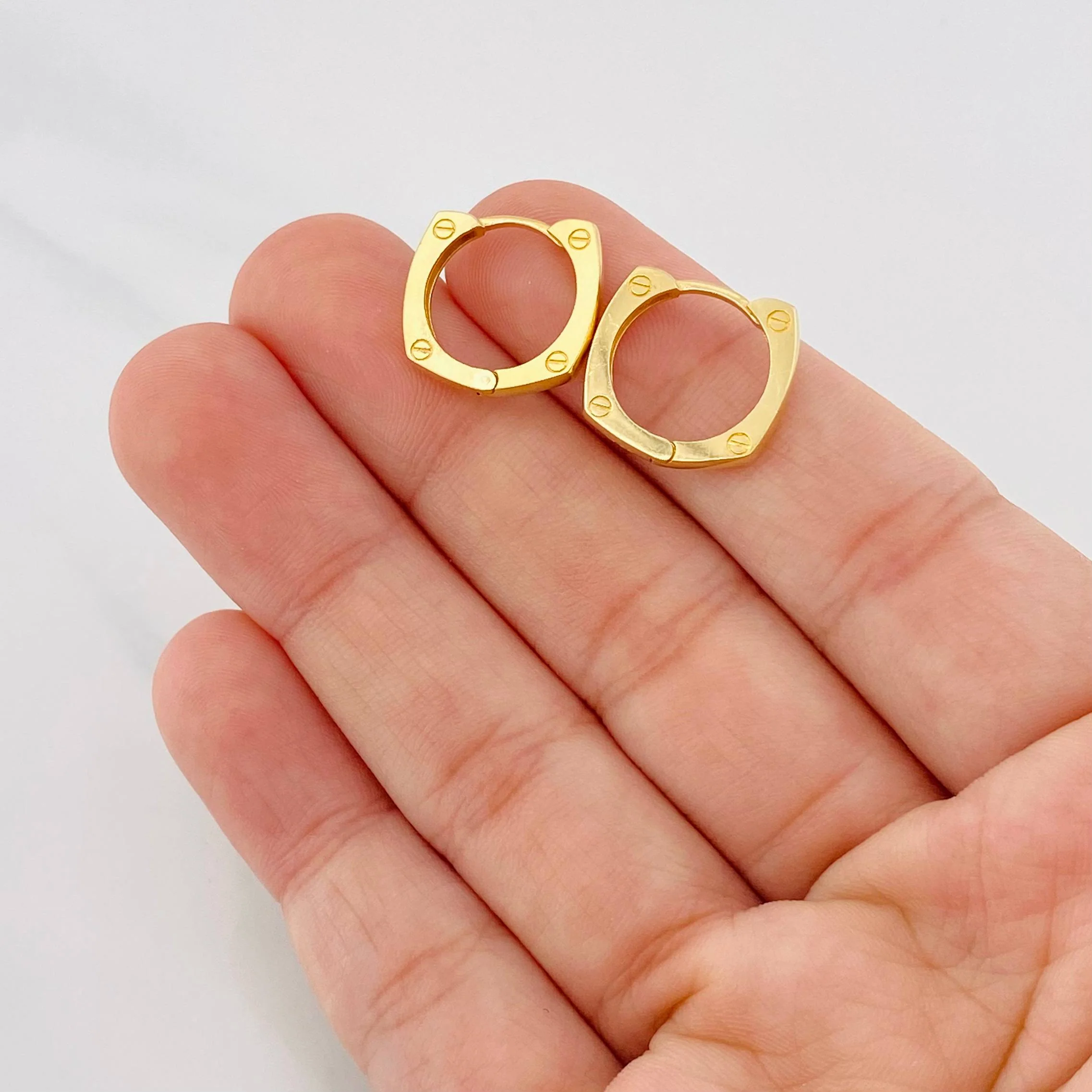 Candongas Tornillo 3.45g / 1/2 in Oro Amarillo 18K - Image 4