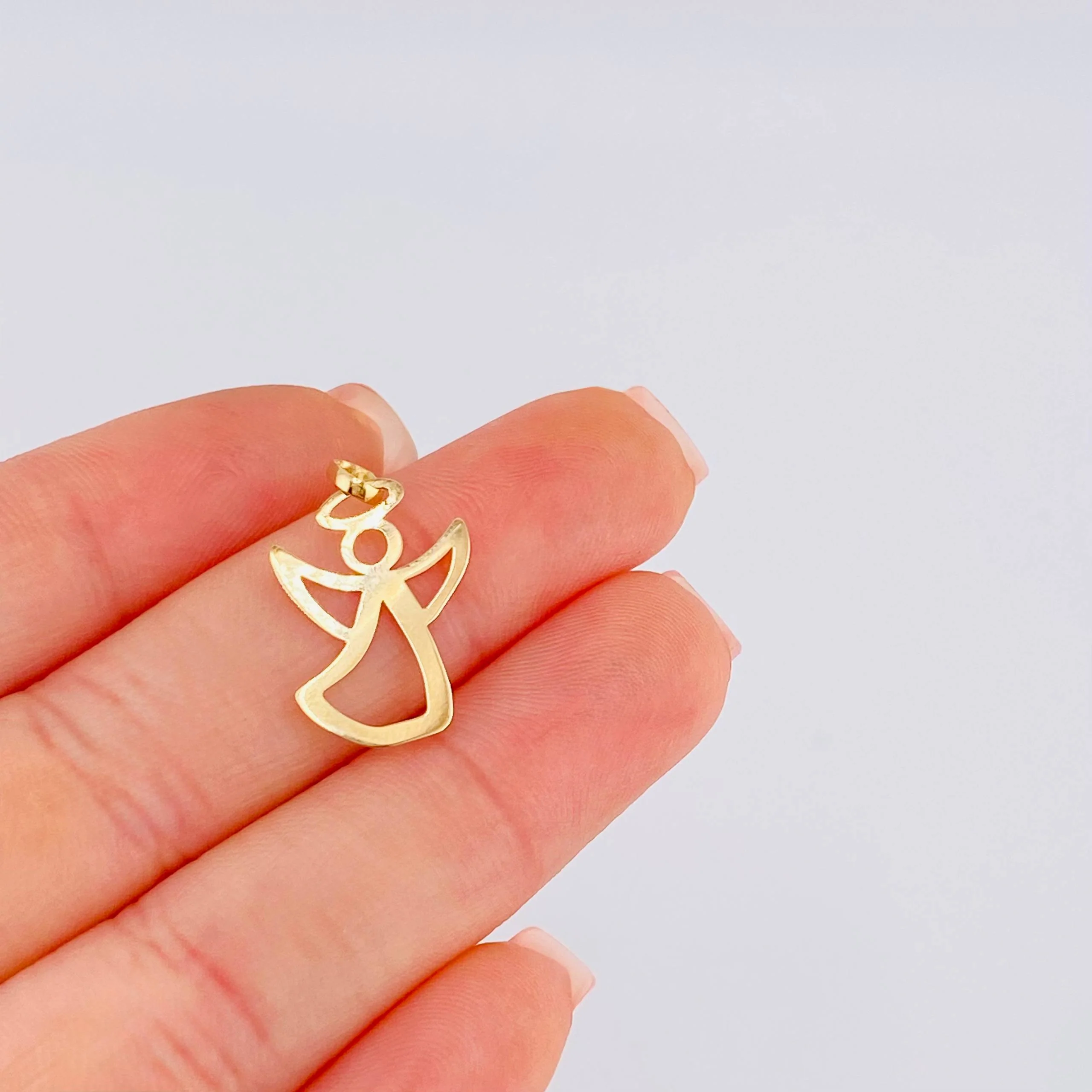 Dije Angel Silueta 0.45 g / 3/4 in Oro Amarillo 18K - Image 4