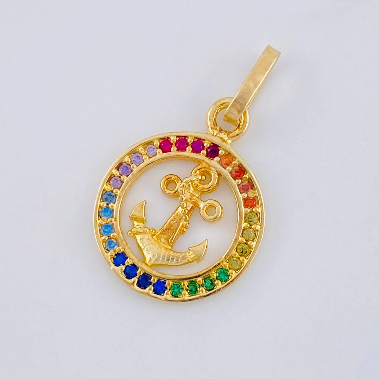 Dije Aro Ancla Arcoiris 1.45 g / 1 in Oro Amarillo 18K - Image 3