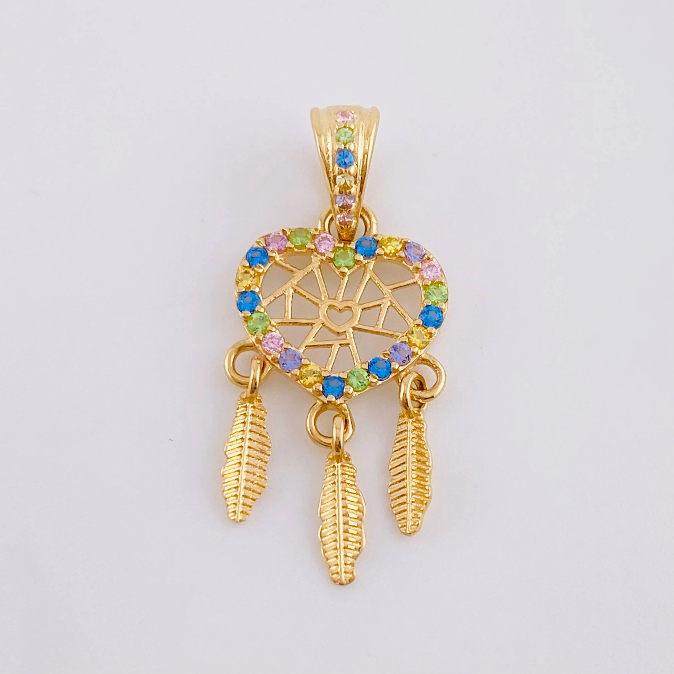 Dije Atrapasueños Multicolor 1.55 g / 1 in Oro Amarillo 18K