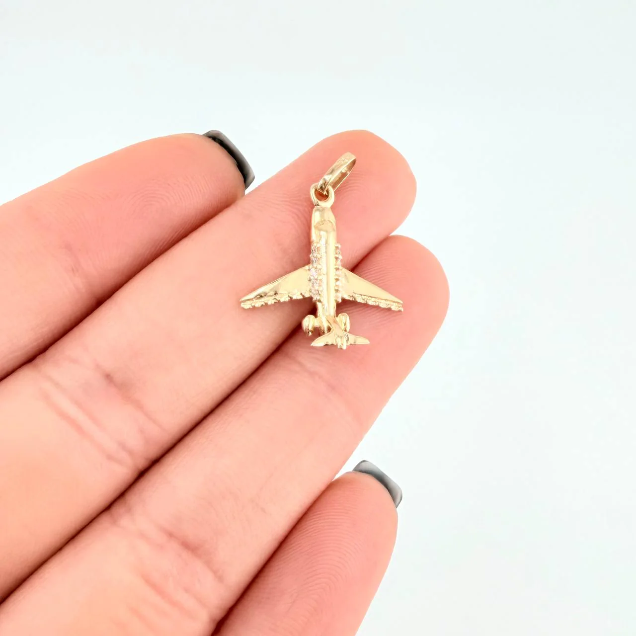 Dije Avion 1.2g / 3/4 in Oro Amarillo 18K - Image 5