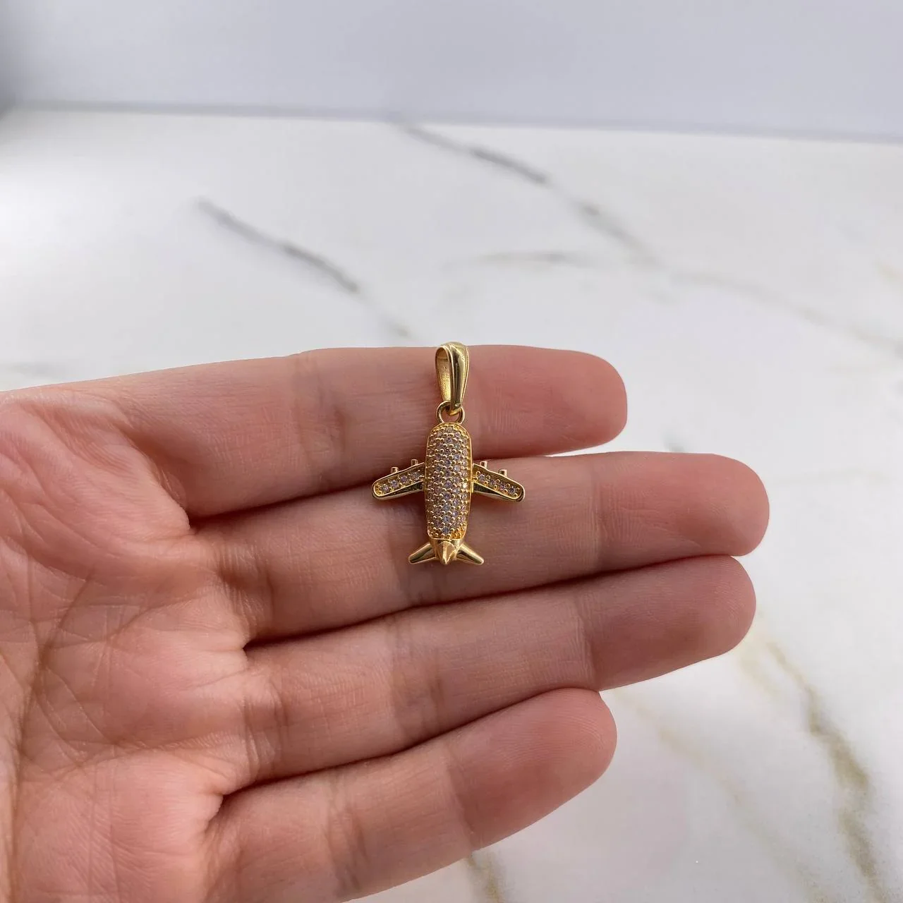 Dije Avión 2.75 g / 1 in Oro Amarillo 18K - Image 3