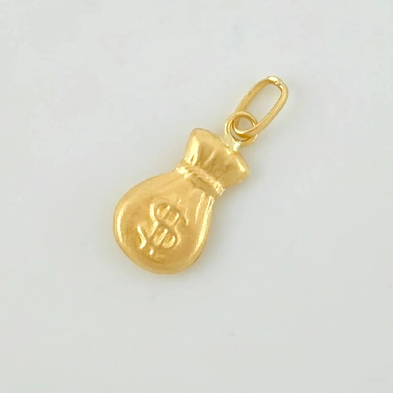 Dije Bolsa Dinero Mate 0.35g / 3/4 in Oro Amarillo 18K - Image 3