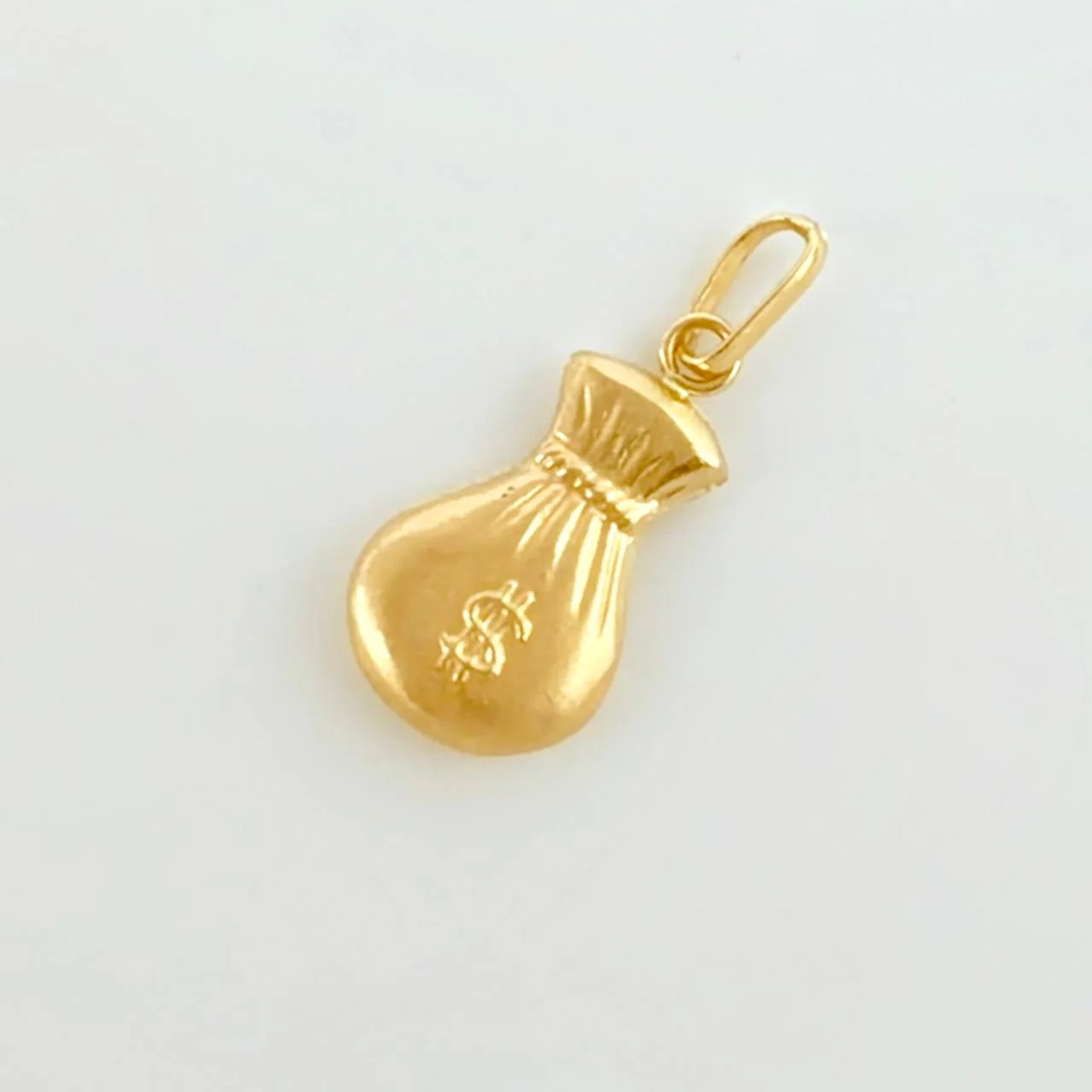 Dije Bolsa Dinero Mate 0.5g / 3/4 in Oro Amarillo 18K - Image 3
