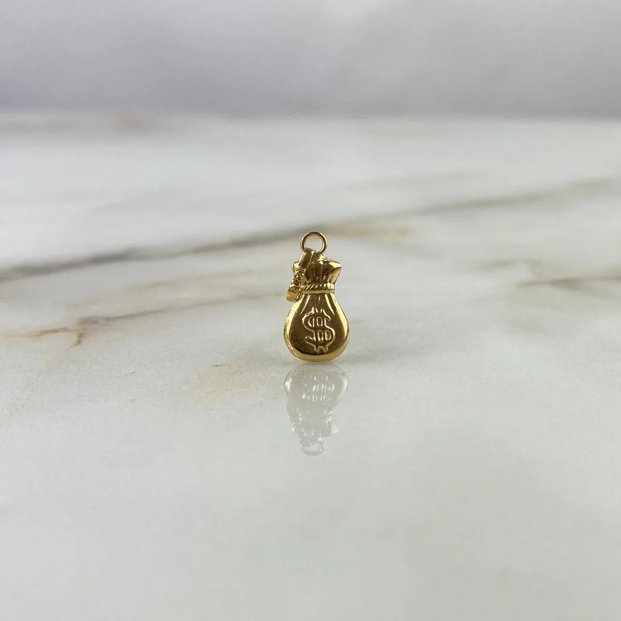 Dije Bolsa De Dinero 0.35 g / 3/4 in Oro Amarillo 18K - Image 2