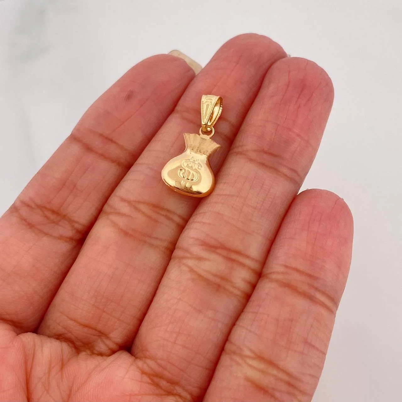 Dije Bolsa Dinero 0.8 g / 3/4 in Oro Amarillo 18K - Image 4