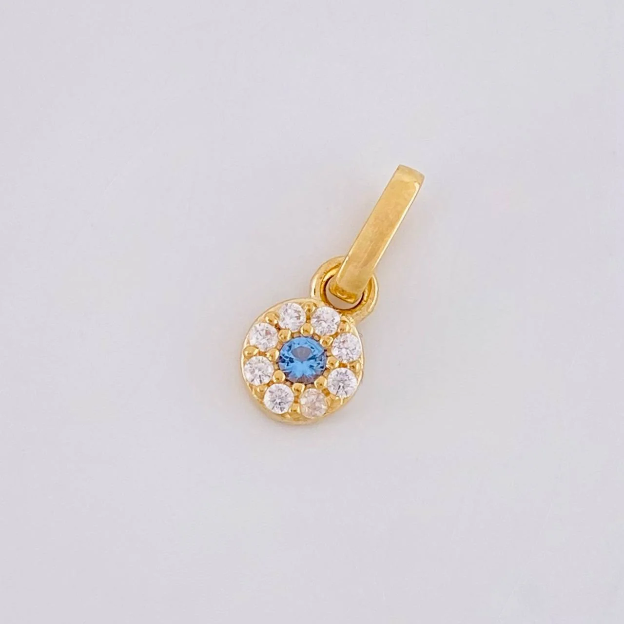 Dije Circular Tupido 0.45g / 1/2 in Oro Amarillo 18K - Image 3