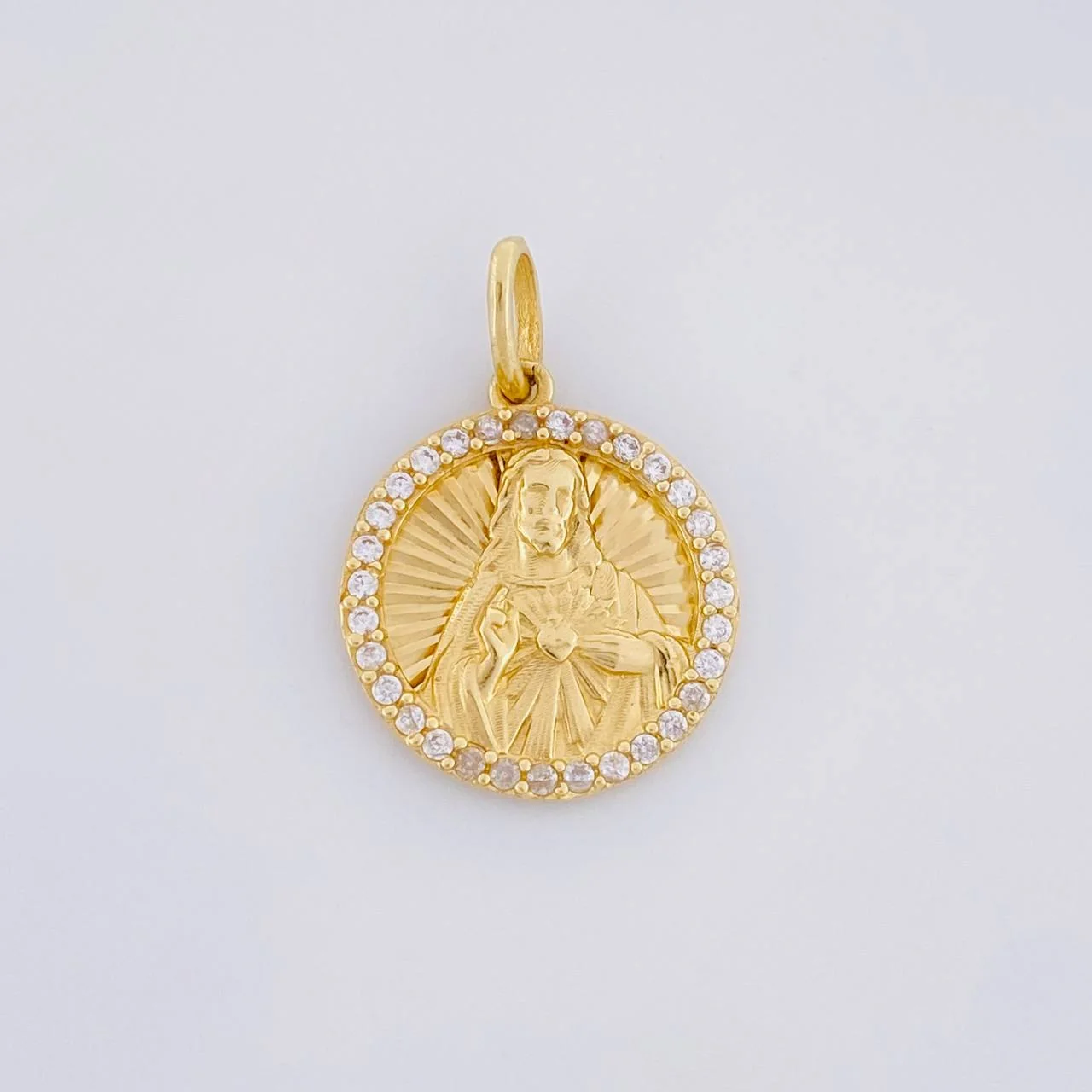 Dije Circulo Sagrado Corazón 2.65g / 1 in Oro Amarillo 18K