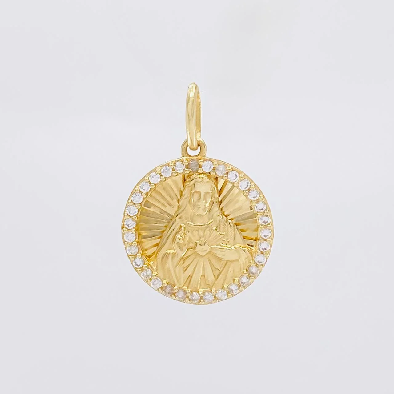 Dije Circulo Sagrado Corazón 2.65g / 1 in Oro Amarillo 18K - Image 2