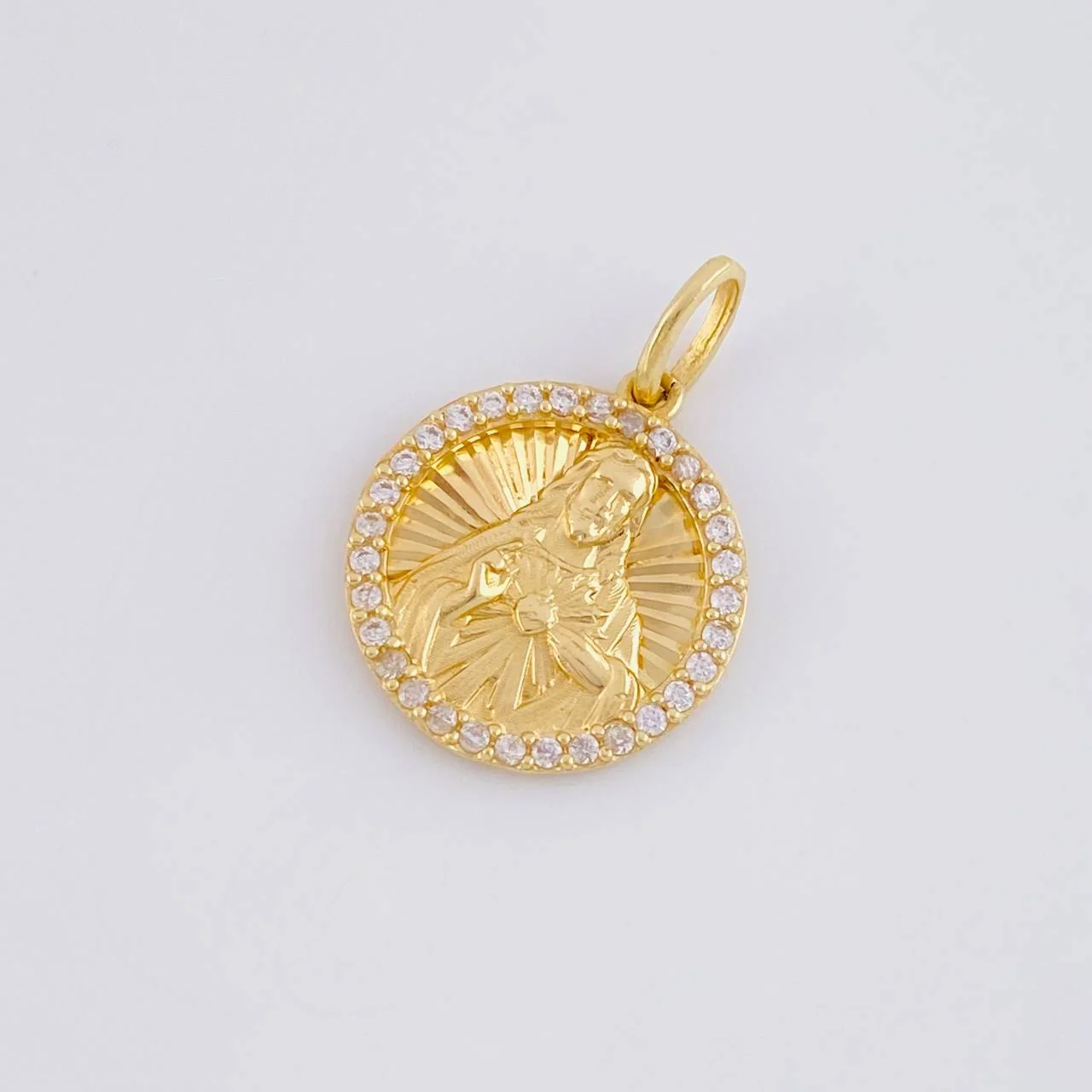 Dije Circulo Sagrado Corazón 2.65g / 1 in Oro Amarillo 18K - Image 3