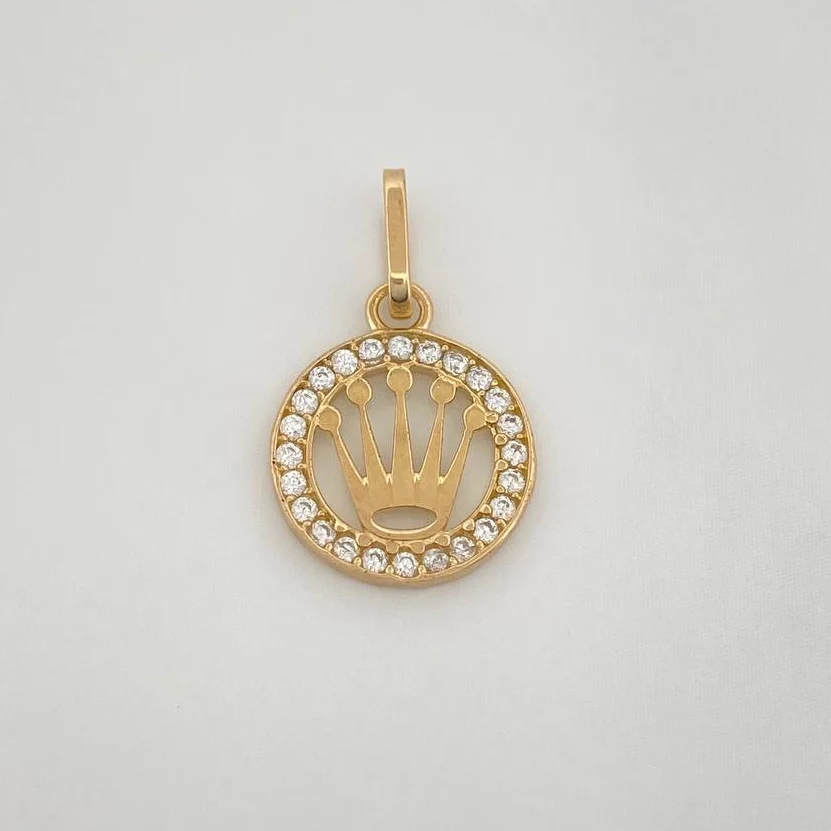 Dije Corona 0.65gr / 3/4 in / Oro Amarillo 18K %