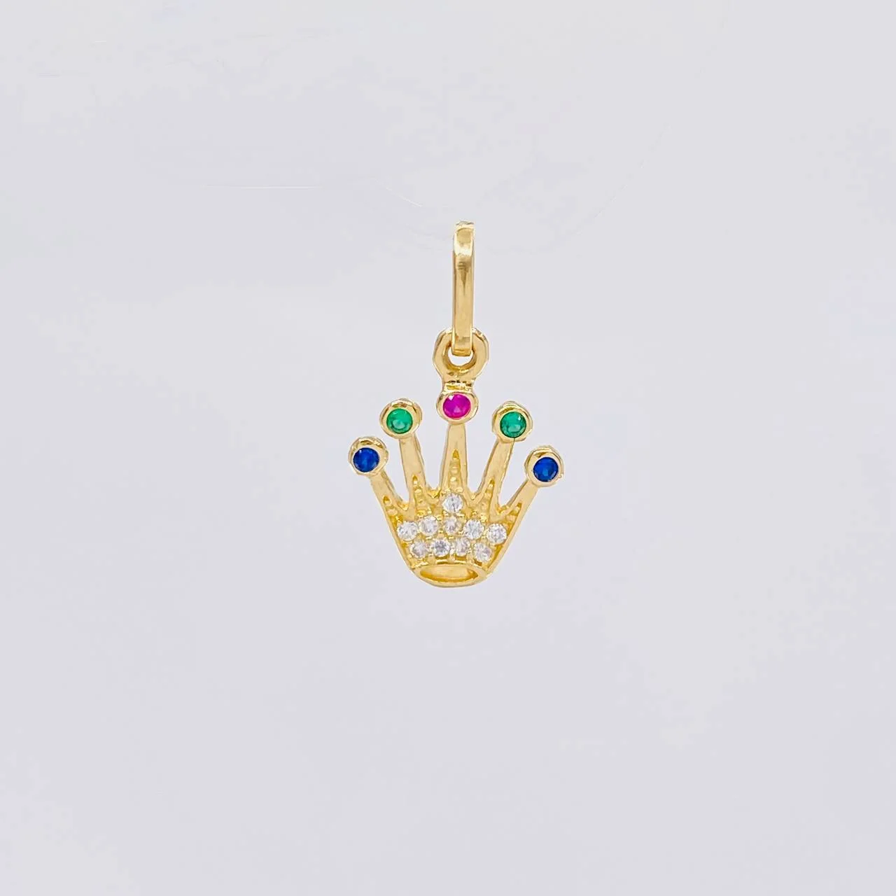 Dije Corona 0.8g / 3/4 in Oro Amarillo 18K - Image 2
