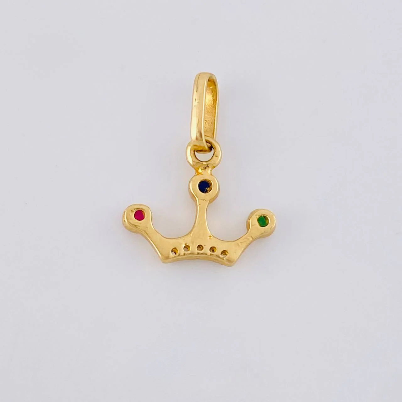 Dije Corona 3 Puntas 0.8 g / 1/2 in Oro Amarillo 18K - Image 3