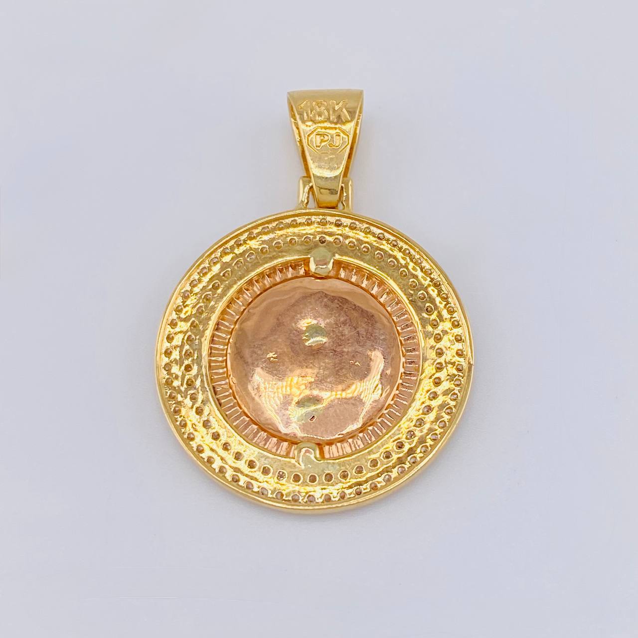 Dije Corona Circular 7.45 g / 1 1/2 in Tres Oros 18K - Image 4