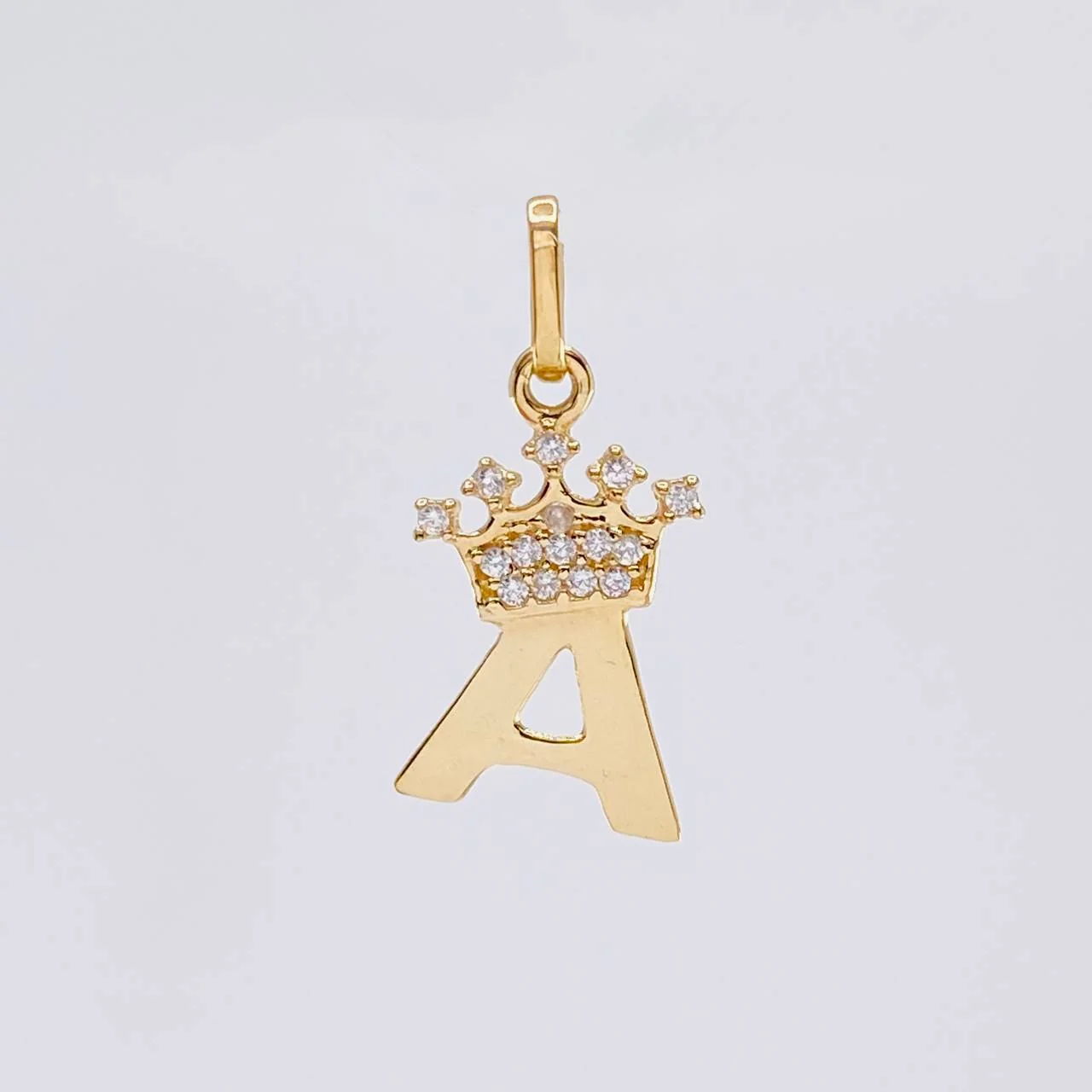 Dije Corona Letra A 0.8 g / 3/4 in Oro Amarillo 18K - Image 2