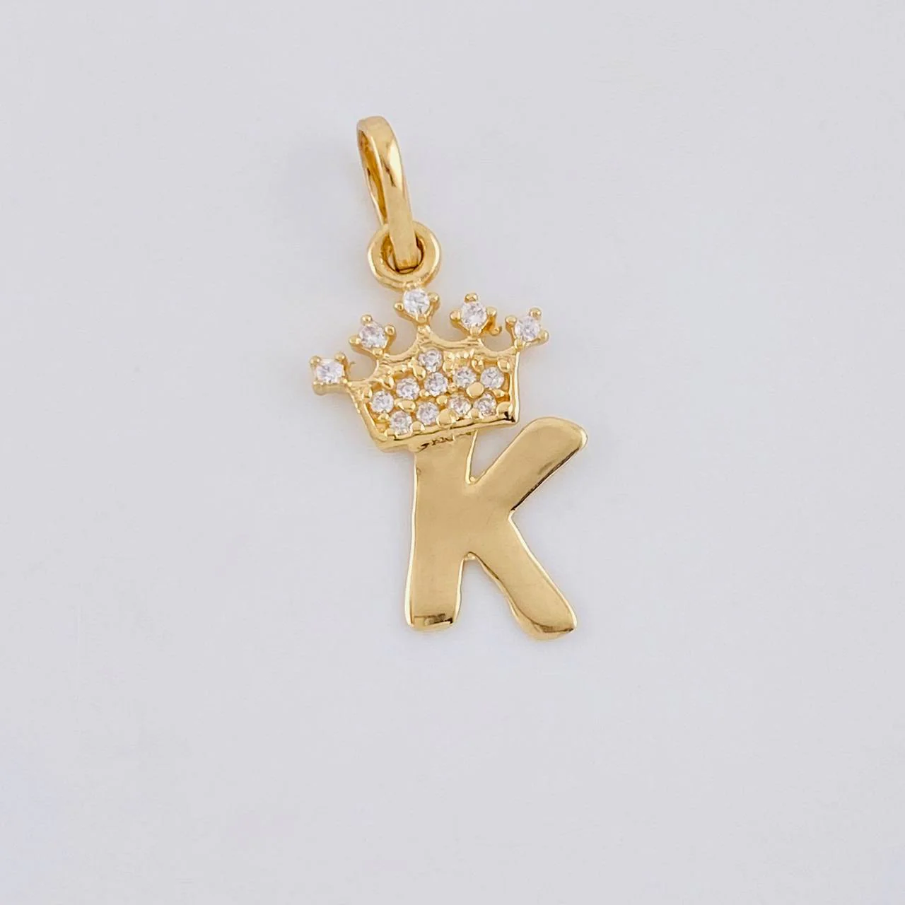Dije Corona Letra K 0.85 g / 3/4 in Oro Amarillo 18K