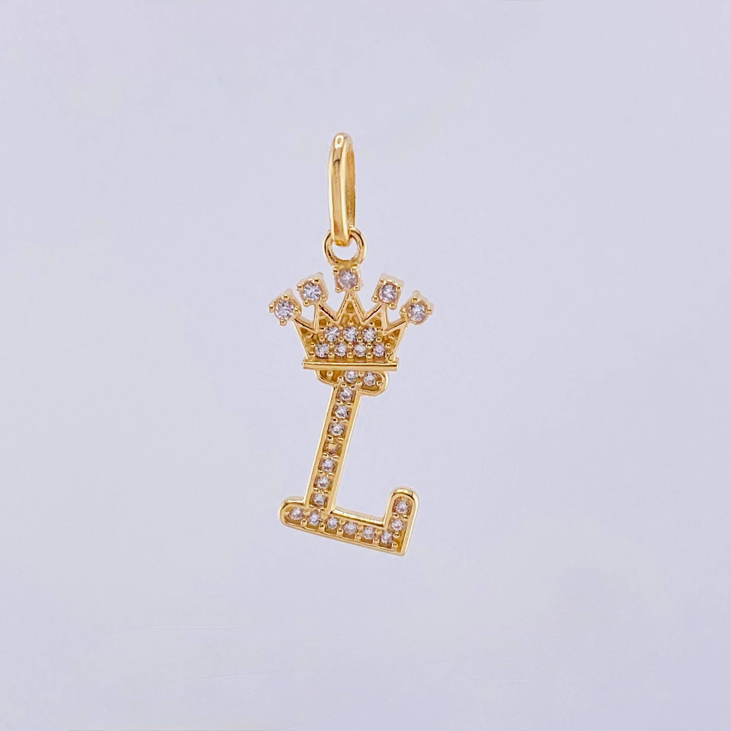 Dije Corona Letra L 1.55gr / 1 in / Oro Amarillo 18K * - Image 2