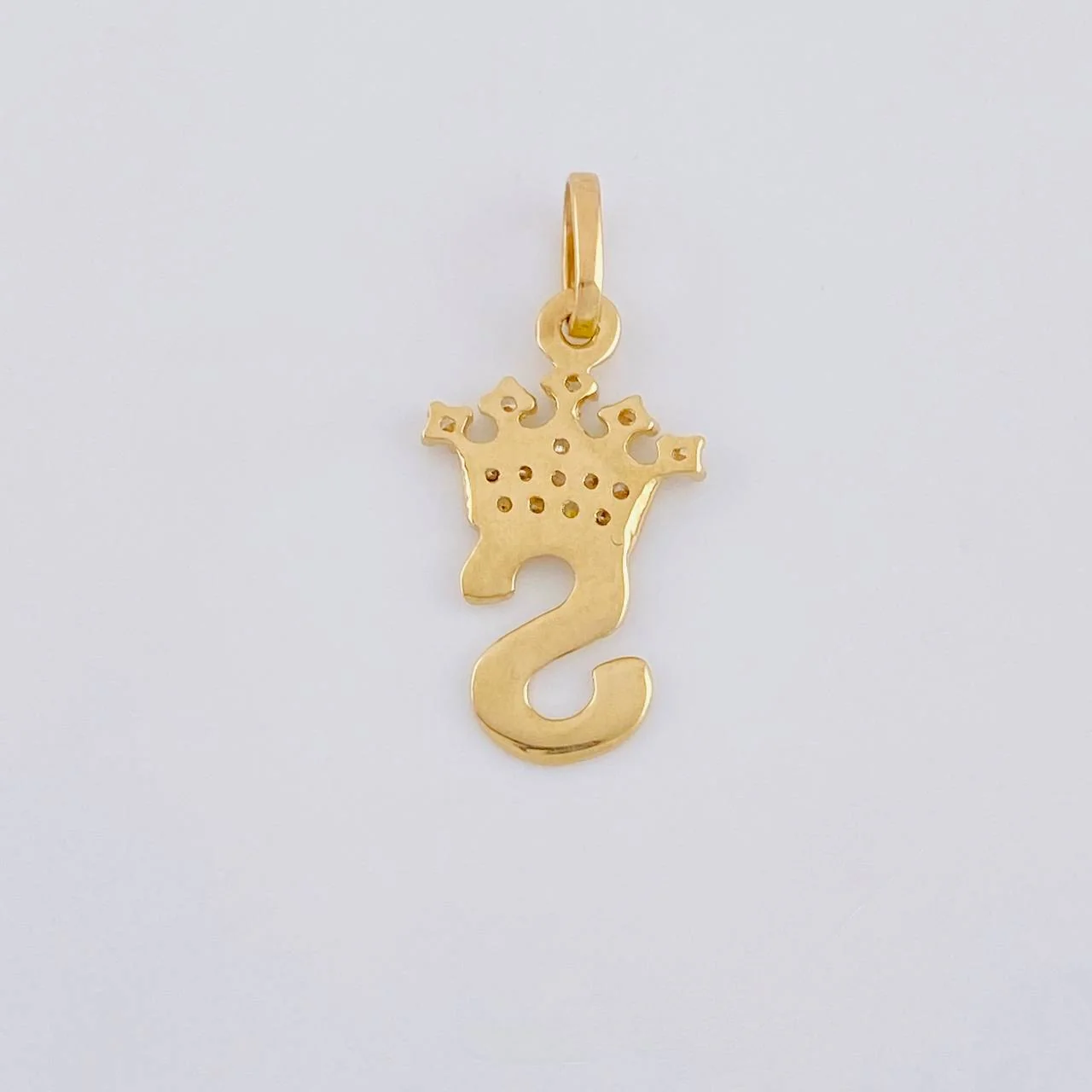 Dije Corona Letra S 0.8 g / 3/4 in Oro Amarillo 18K - Image 3