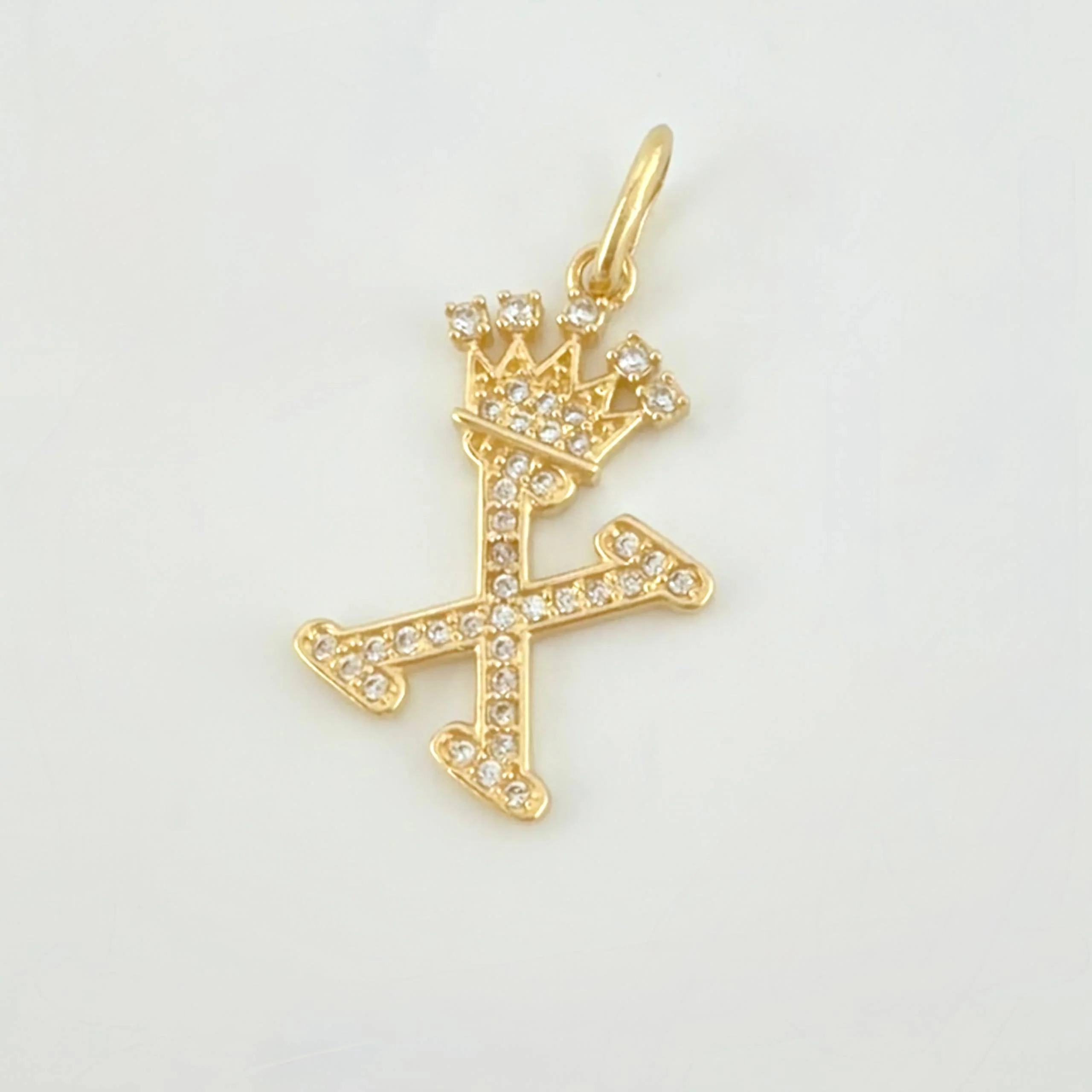 Dije Corona Letra X 1.9 g / 1 in Oro Amarillo 18K - Image 3
