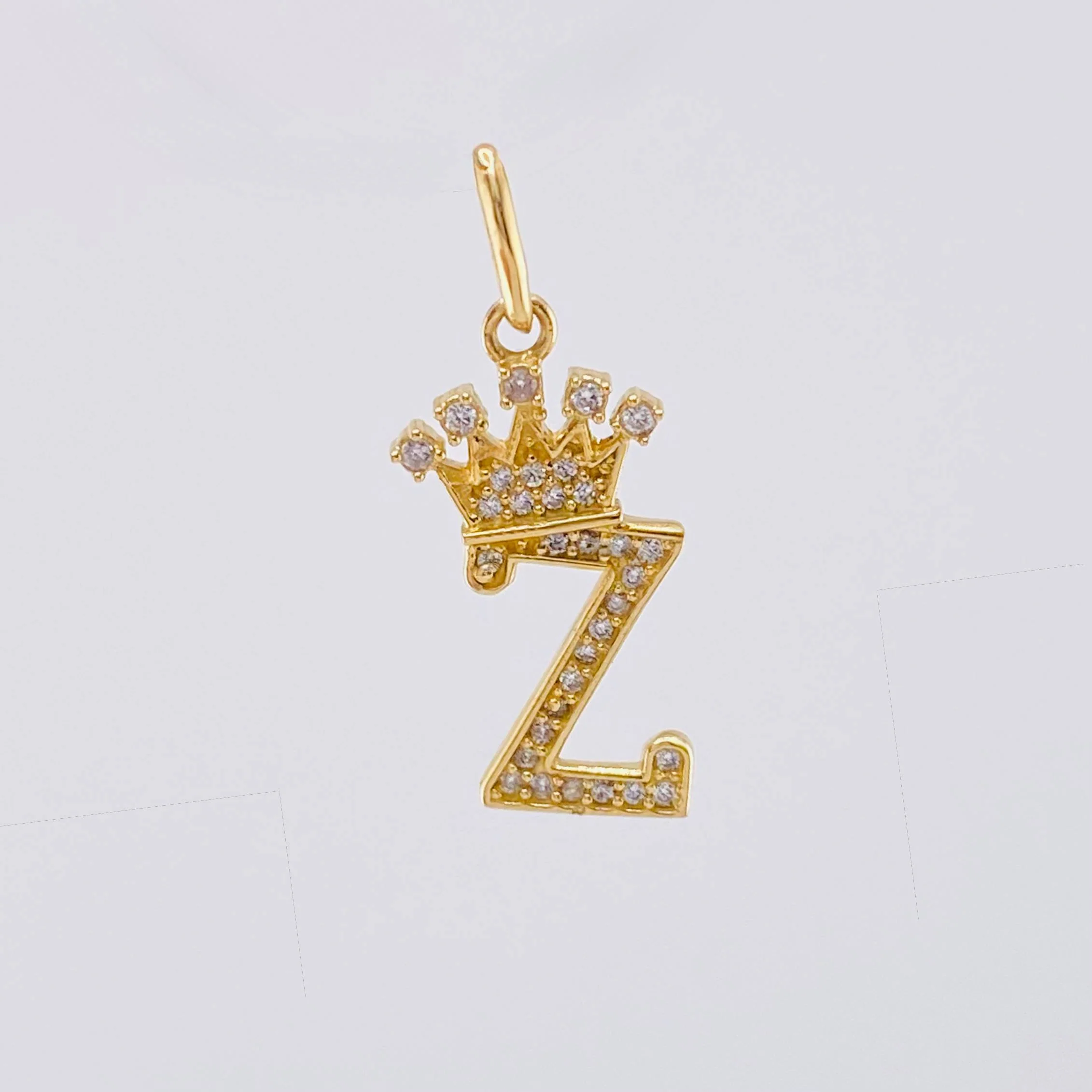 Dije Corona Letra Z 1.65gr / 1 in / Oro Amarillo 18K - Image 2