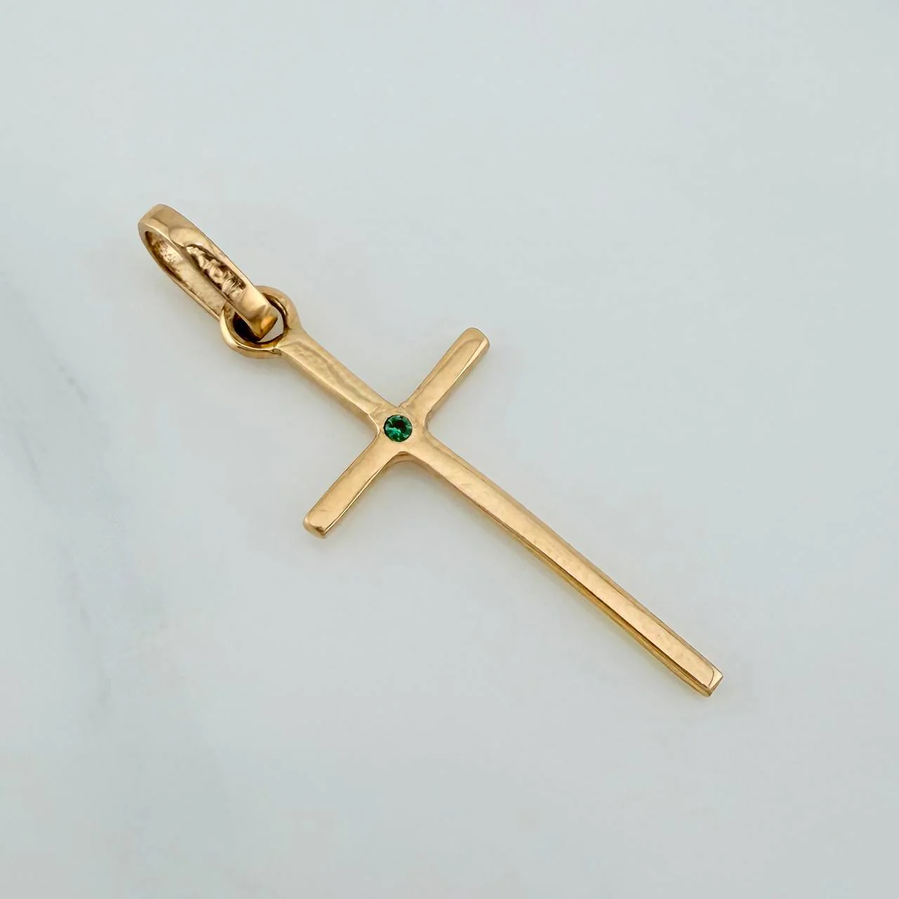 Dije Cruz 0.65gr / 1 1/4 in / Oro Amarillo 18K & - Image 3