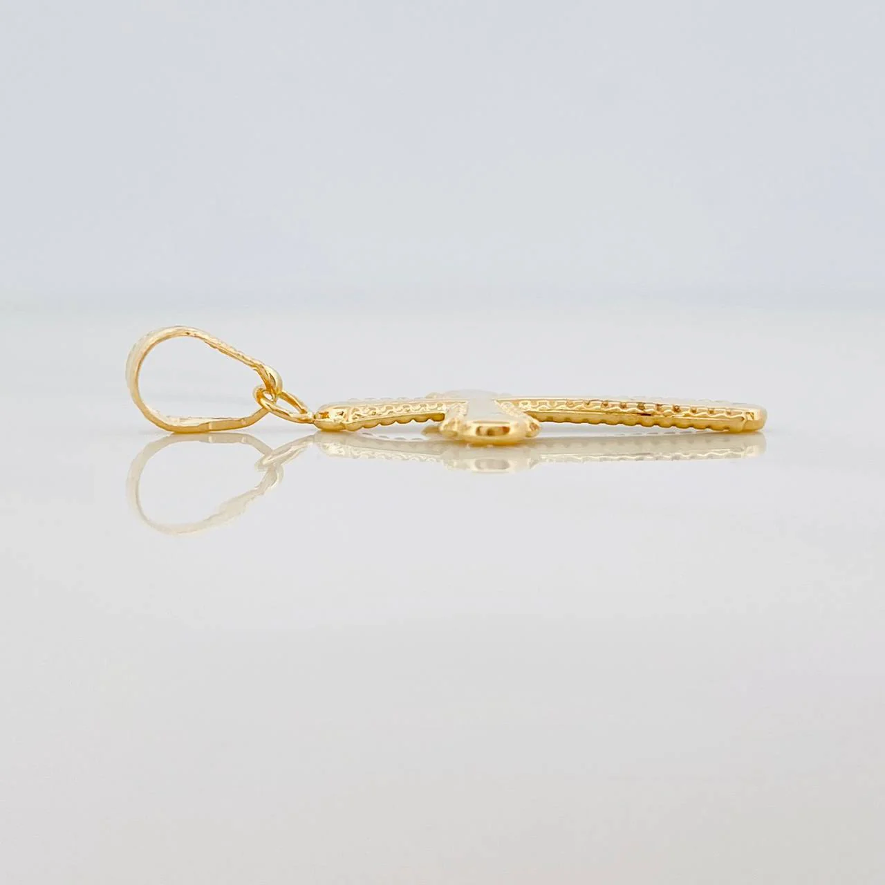 Dije Cruz 0.85gr / 1 1/4 in / Oro Amarillo 18K & - Image 3