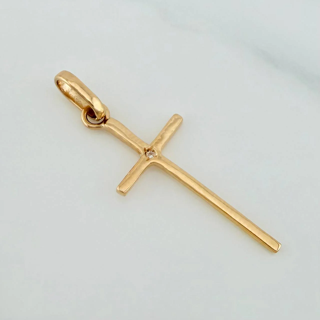 Dije Cruz 0.8gr / 1 1/2 in / Oro Amarillo 18K & - Image 3