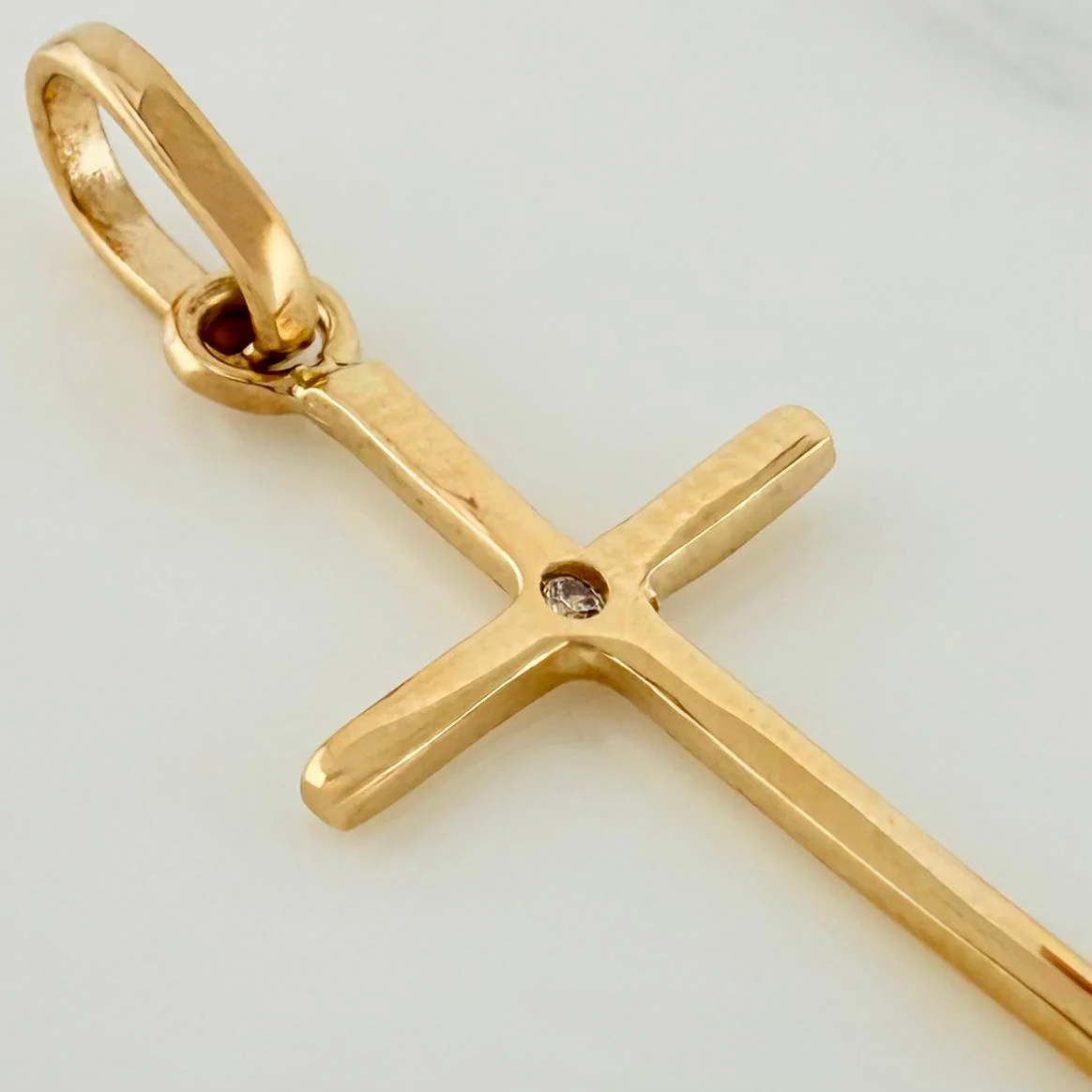 Dije Cruz 0.8gr / 1 1/2 in / Oro Amarillo 18K & - Image 4