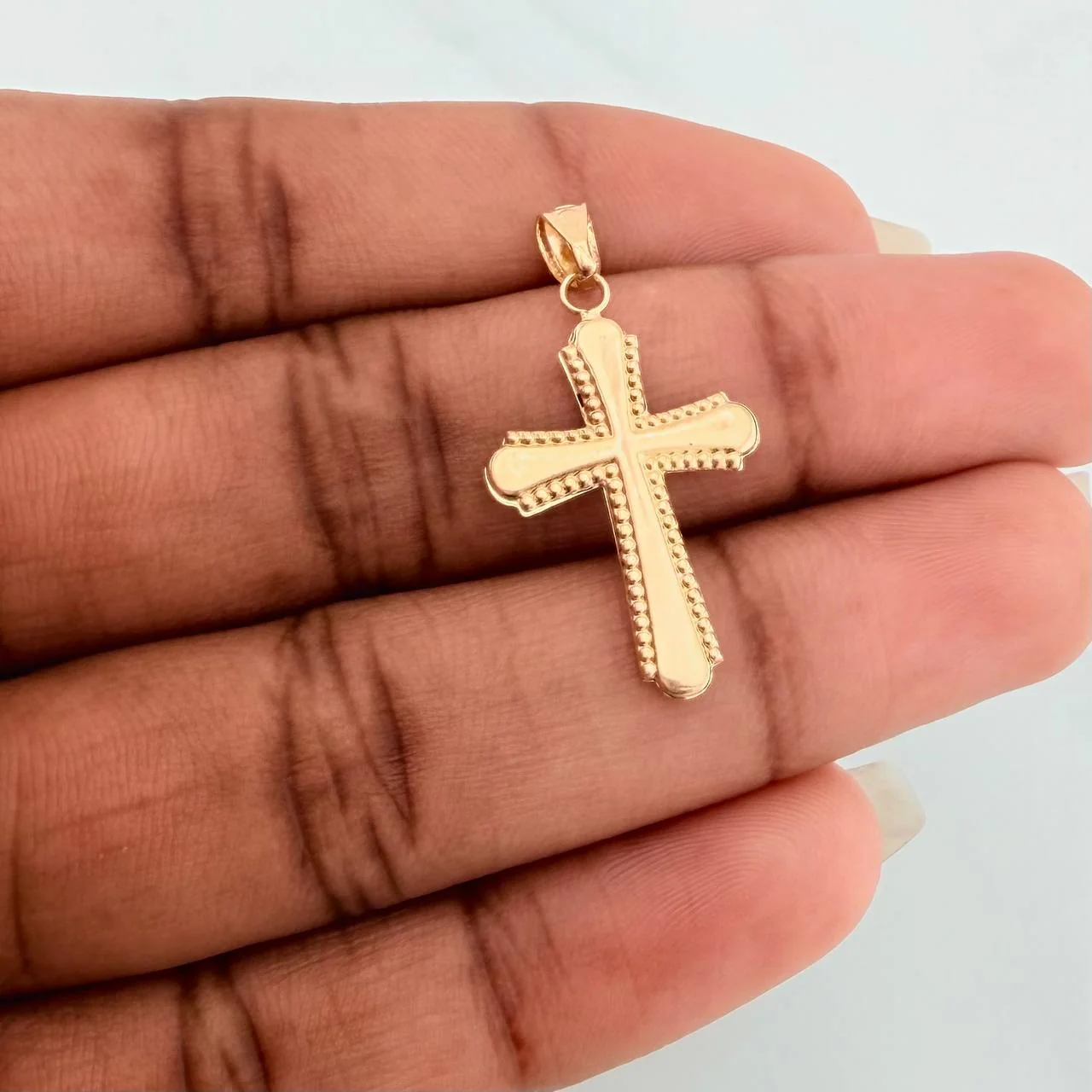 Dije Cruz 0.8gr / 3.2cm / Oro Amarillo 18K % - Image 4