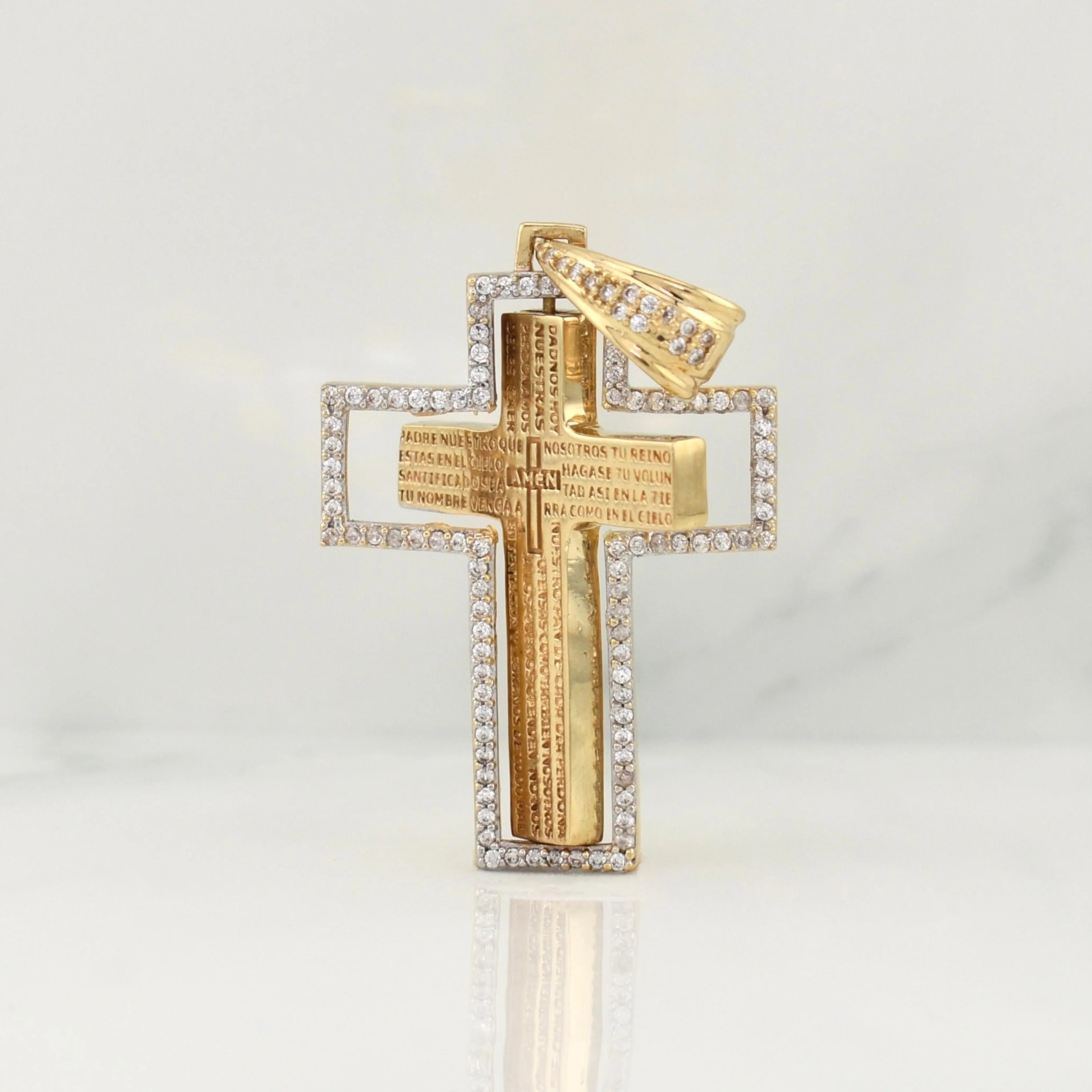 Dije Cruz Articulada 10.25 g / 1 3/4 in Oro Amarillo 18K - Image 3