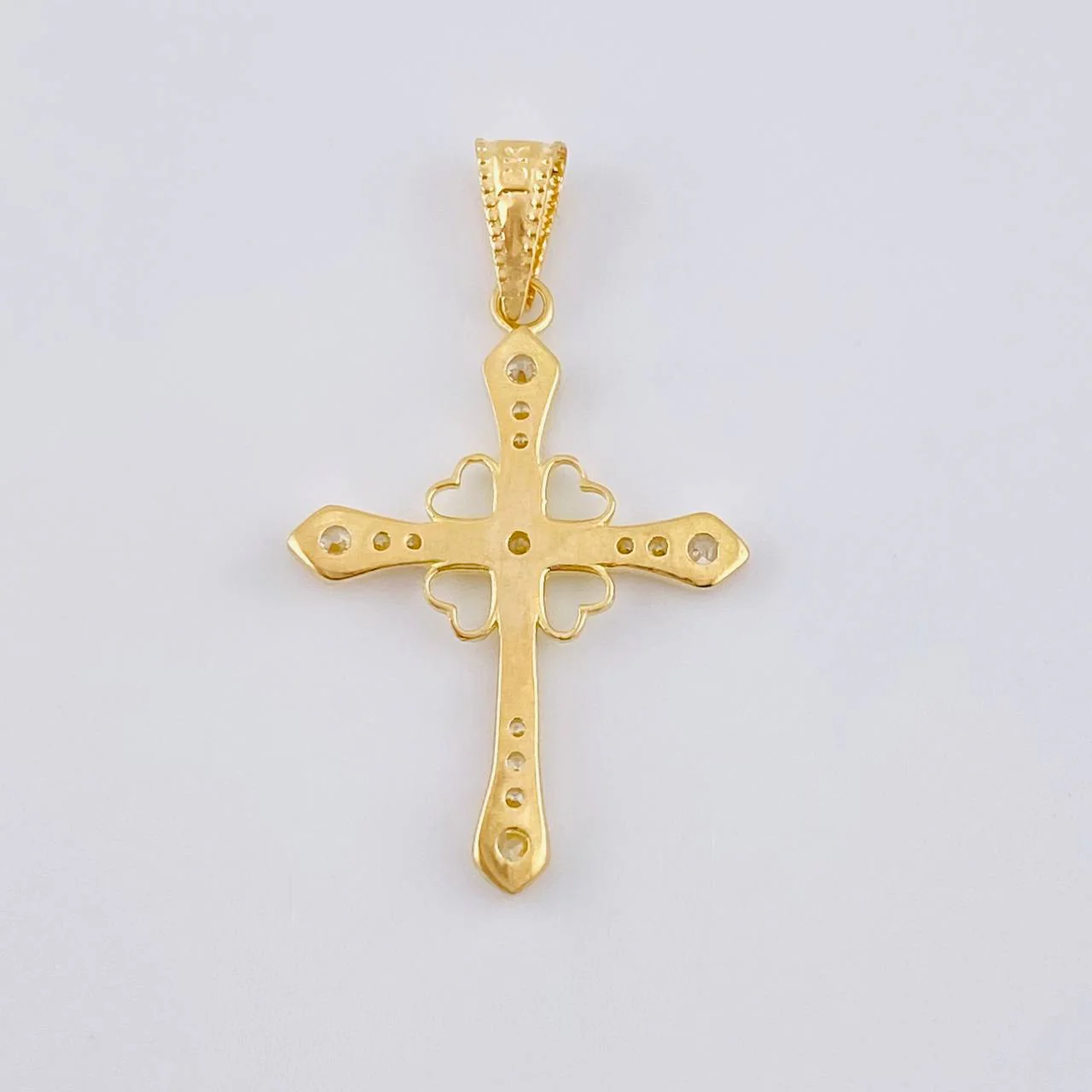Dije Cruz Corazones 1.3 g / 1 1/4 in Oro Amarillo 18K - Image 4