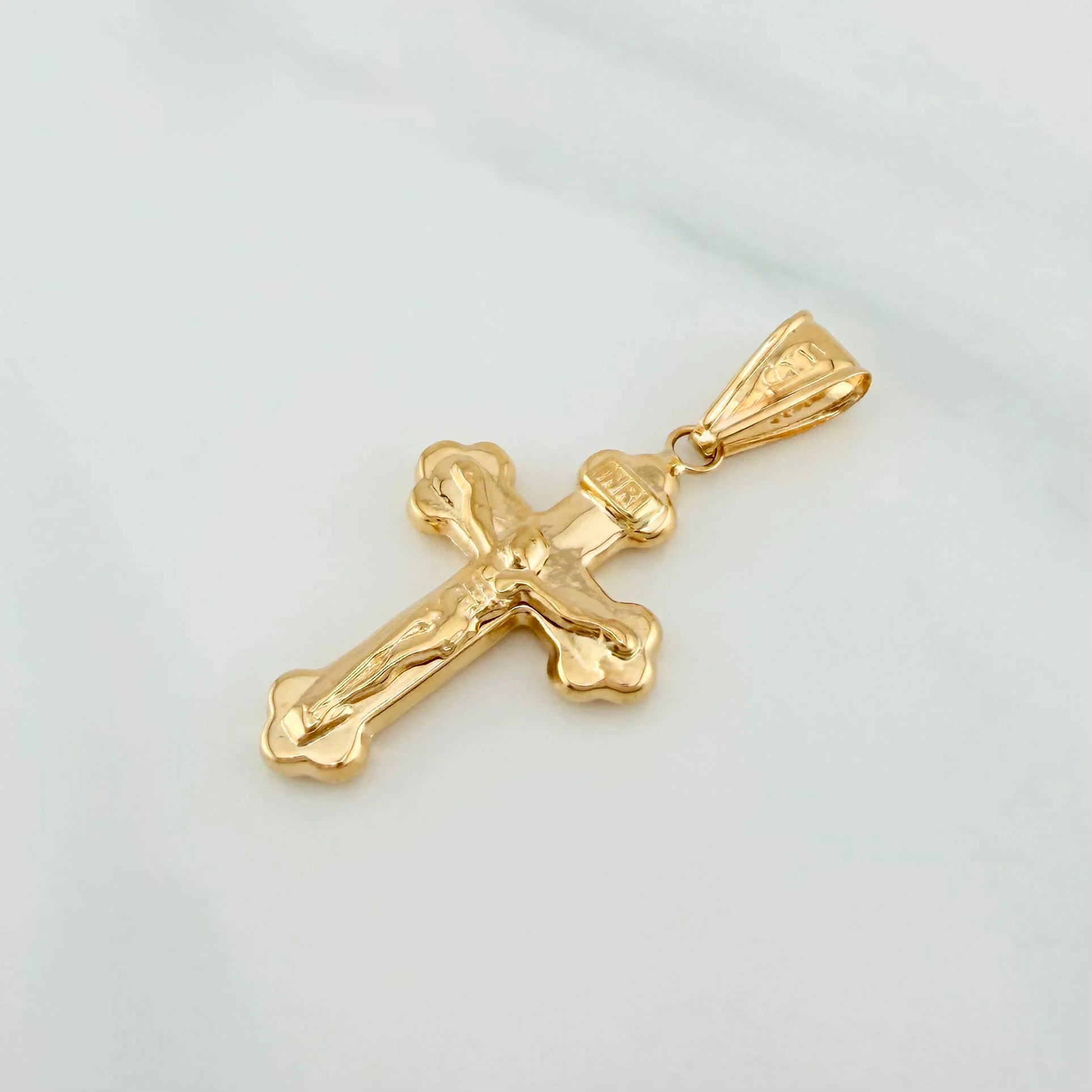 Dije Cruz Cristo 1.5 g / 1 1/2 in Oro Amarillo 18K - Image 3