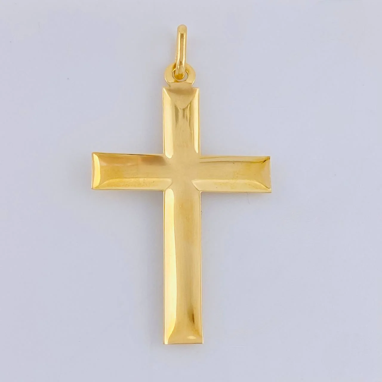 Dije Cruz Cristo 3 g / 2 in Dos Oros Amarillo Blanco 18K - Image 4