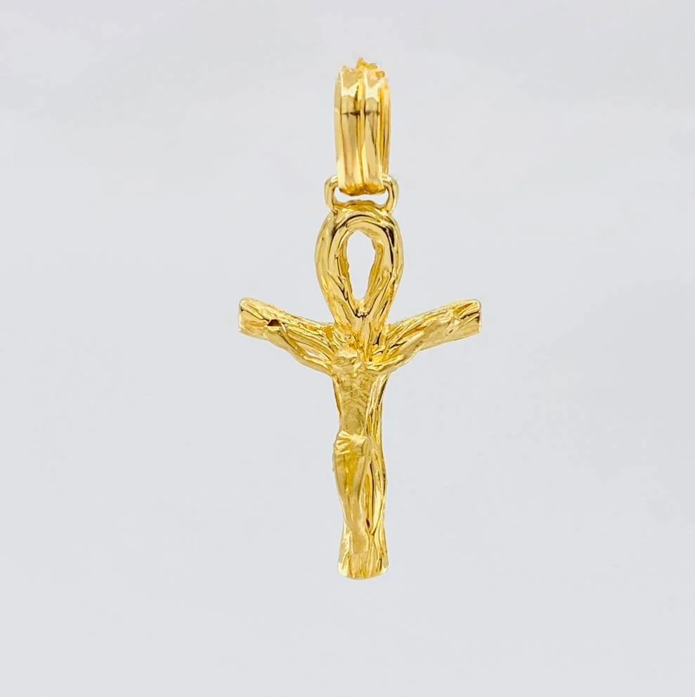 Dije Cruz Cristo Ansada 5.55 g / 1 1/2 in Oro Amarillo 18K - Image 2